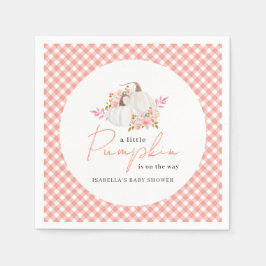 Wasserfarbenfall Floral Kleine Pumpkin Babydusche Serviette