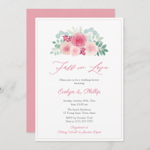 Wasserfarbenfall in Liebe Herbst Brautparty Party Einladung