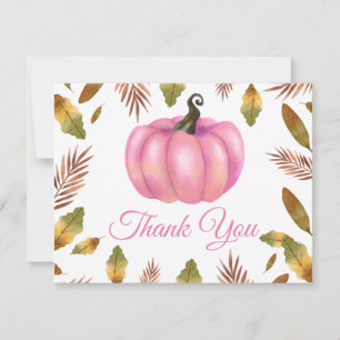 Wasserfarbenfall Pumpkin Pink Danke Karte