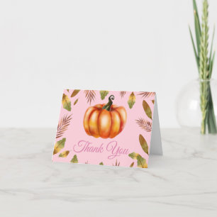 Wasserfarbenfall Pumpkin Pink Danke Karte