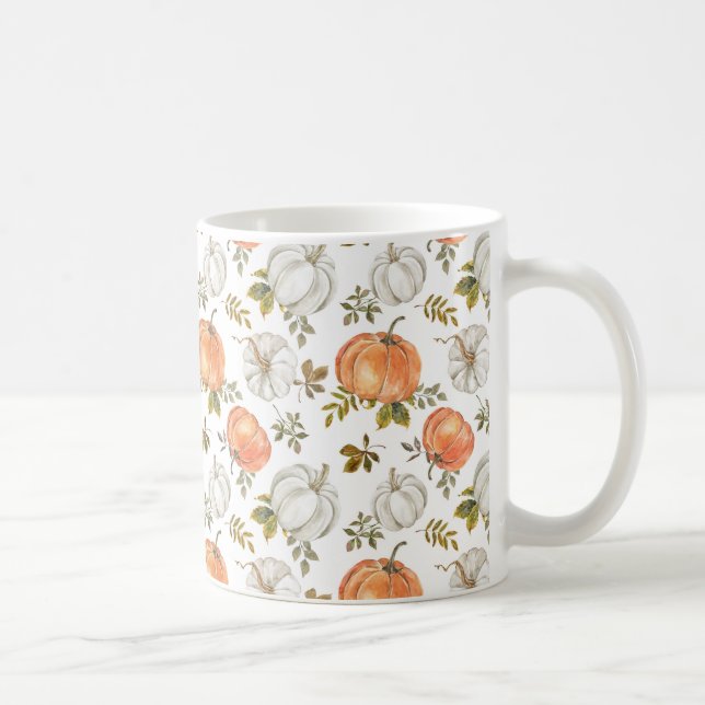 Wasserfarbenfall Rustikale Pumpkins Kaffeetasse (Rechts)
