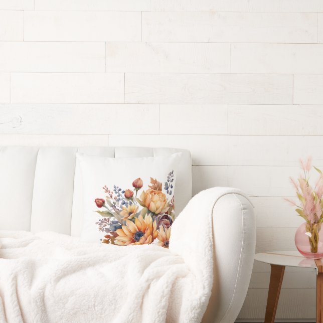 Wasserfarbenfallen BlumenWeißkopfkissen Kissen (Liege)