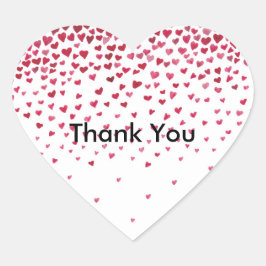 Wasserfarbenfallen Herz-Aufkleber