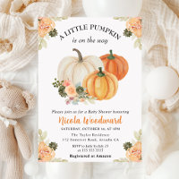 Wasserfarbenfallen Pumpkin und Cactus Baby Shower