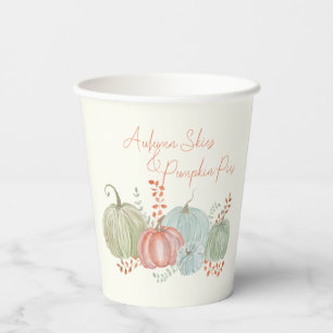 Wasserfarbenfallen Pumpkins Pappbecher