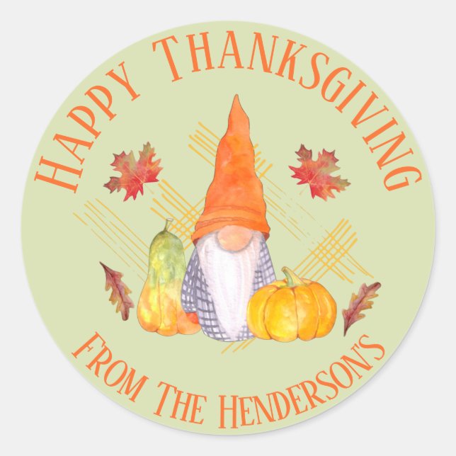 Wasserfarbenfallen, Pumpkins und Blätter 2 Runder Aufkleber (Vorderseite)