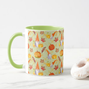 Wasserfarbenfallen, Pumpkins und Blätter Combo Tasse