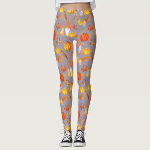 Wasserfarbenfallen, Pumpkins und Blätter Leggin Leggings