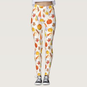 Wasserfarbenfallen, Pumpkins und Blätter Leggin Leggings