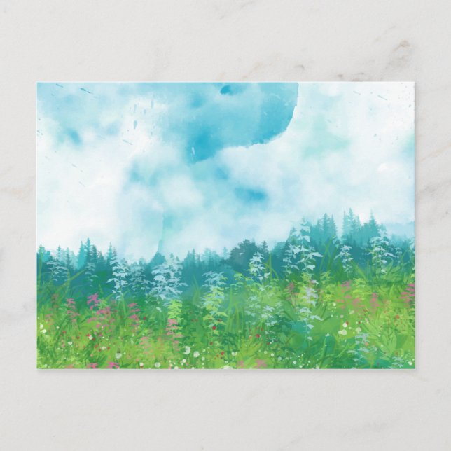 Wasserfarbenfarm 4 postkarte (Vorderseite)