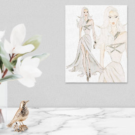 Wasserfarbenfedermodell Leinwanddruck