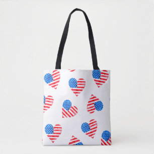 Wasserfarbenflagge Amerikas in Herzform