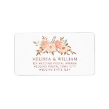 Wasserfarbenflorale Braut & Bräutigam Hochzeitsadr