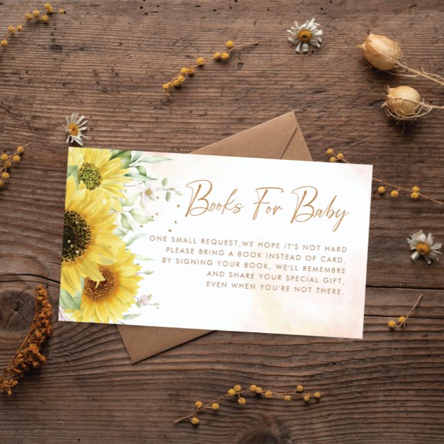 Wasserfarbenflorale Buchanfrage für Babydusche Begleitkarte (Von Creator hochgeladen)