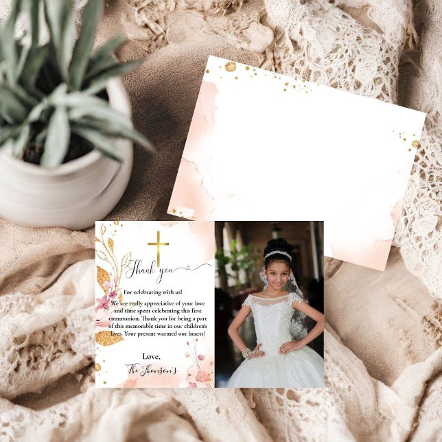 Wasserfarbenflorale erste Kommune danke Ihnen Kart Einladung (Von Creator hochgeladen)