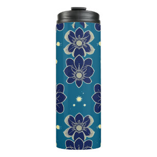 Wasserfarbenflorale Sinfonie - Nahtlos, botanisch Thermosbecher