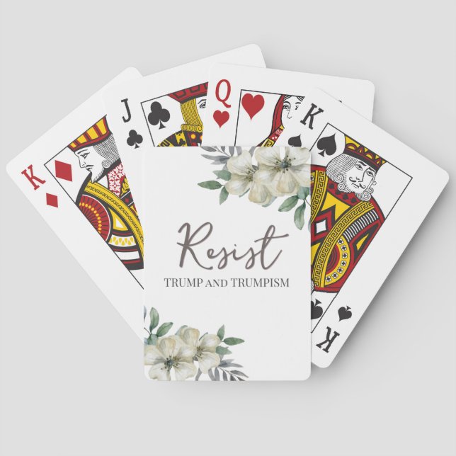 Wasserfarbenflorierresidenz Politisch Spielkarten (Rückseite)