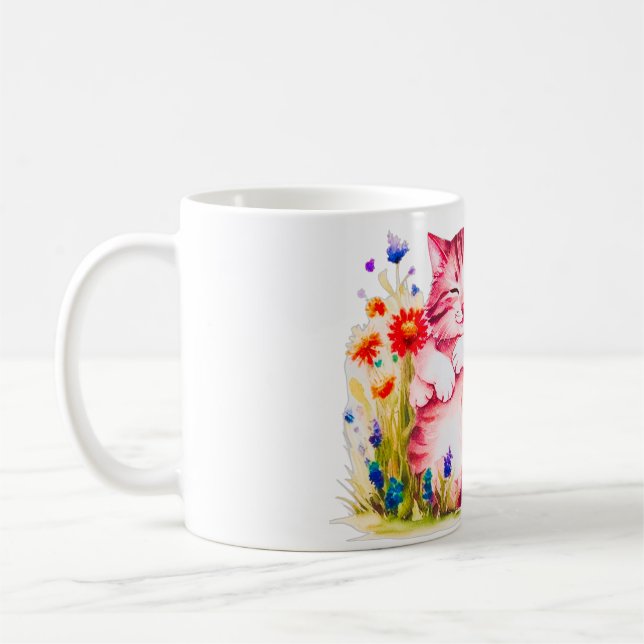 Wasserfarbenflüster: Feline Fantasia - Tasse (Links)