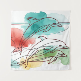 Wasserfarbenflüster Wandteppich