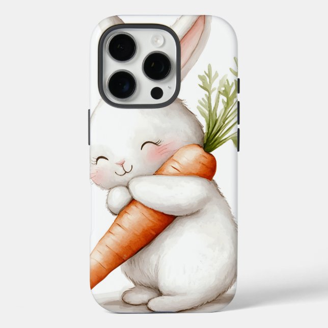 Wasserfarbenflut Bunny Carrot Liebe Case-Mate iPhone Hülle (Rückseite)