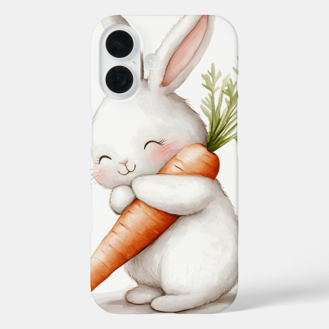 Wasserfarbenflut Bunny Carrot Liebe Case-Mate iPhone Hülle (Rückseite)
