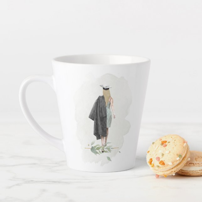 Wasserfarbenfolien Grad Mädchen Inspiration Zitat Milchtasse (Beispiel)