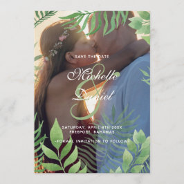 Wasserfarbenfolien-Hochzeit speichern das Datum Save The Date