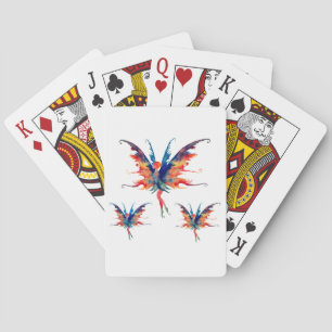 Wasserfarbenfrohe Bilder spielen Spielkarten