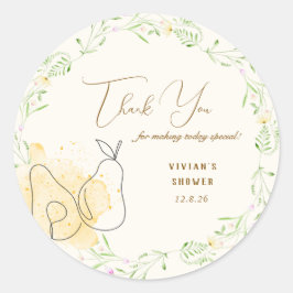 Wasserfarbenfrohe Blumengarten Vielen Dank Runder Aufkleber