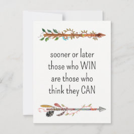 Wasserfarbenfrohe Boho Pfeil und Federn Postkarte