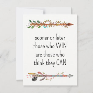 Wasserfarbenfrohe Boho Pfeil und Federn Postkarte