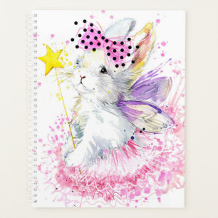Wasserfarbenfrohe Fairy Bunny Planer