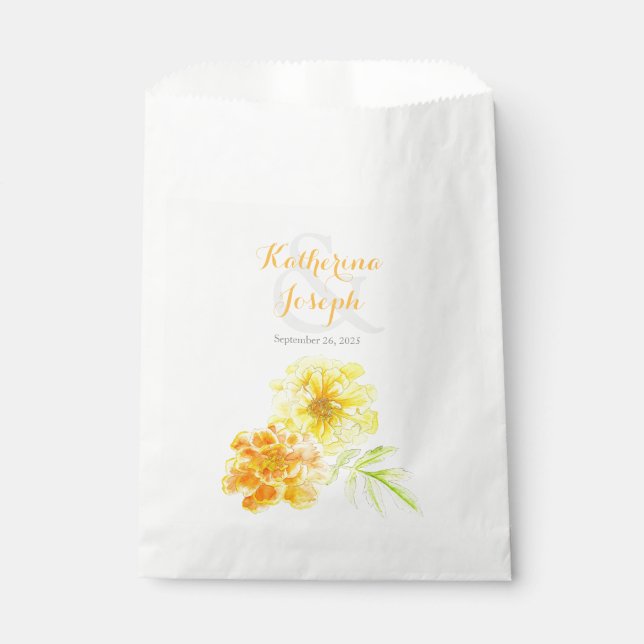 Wasserfarbenfrohe Gastgeschenk Hochzeit Geschenktütchen (Vorderseite)