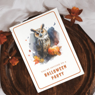 Wasserfarbenfrohe Halloween-Einladungskarte Einladung