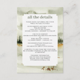 Wasserfarbenfrohe Hochzeit Begleitkarte