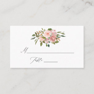 Wasserfarbenfrohe Hochzeit und Rose Gold Blume Platzkarte