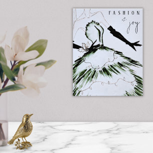 Wasserfarbenfrohe Mode Modell Holiday Poster