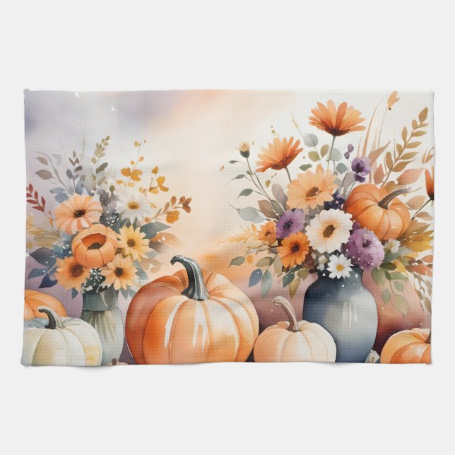 Wasserfarbenfrohe Niederlage Geschirrtuch (Horizontal)