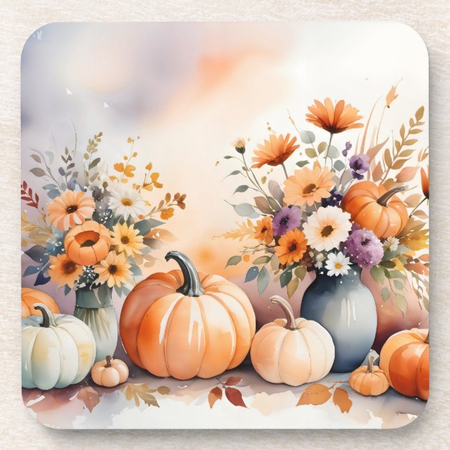 Wasserfarbenfrohe Niederlage Getränkeuntersetzer (Vorderseite)