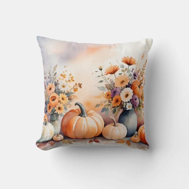 Wasserfarbenfrohe Niederlage Kissen (Vorderseite)