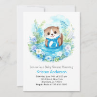 Wasserfarbenfrohe Oase Otters Babydusche