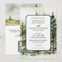Wasserfarbenfrohe Outdoorsie mit QR-Code Hochzeit