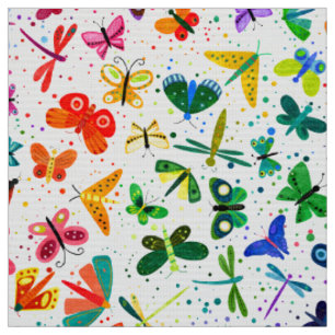 Wasserfarbenfrohe Regenbogenschmetterlinge Kids Mu Stoff