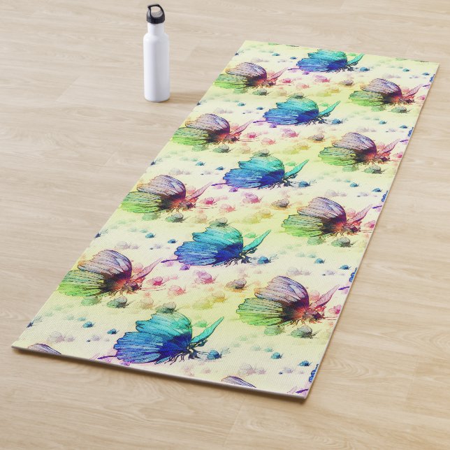 Wasserfarbenfrohe Schmetterlinge Yoga Mat Yogamatte (Beispiel)
