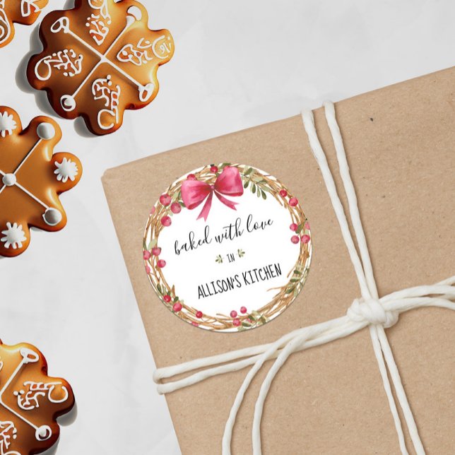 Wasserfarbenfrohe Urlaubskleidung gebacken mit Lie Runder Aufkleber (Von Creator hochgeladen)