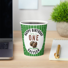 Wasserfarbenfußball im ersten Jahr | 1. Geburtstag Pappbecher