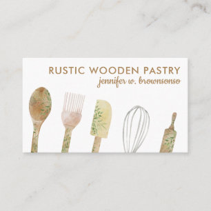 Wasserfarbengebäck Rustikale Blumenbäckerei niedli Visitenkarte