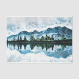 Wasserfarbengebirge Decoupage 10x15 Seidenpapier