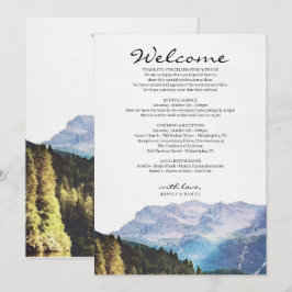 Wasserfarbengebirge Hochzeitstag Begrüßungsreise Programm