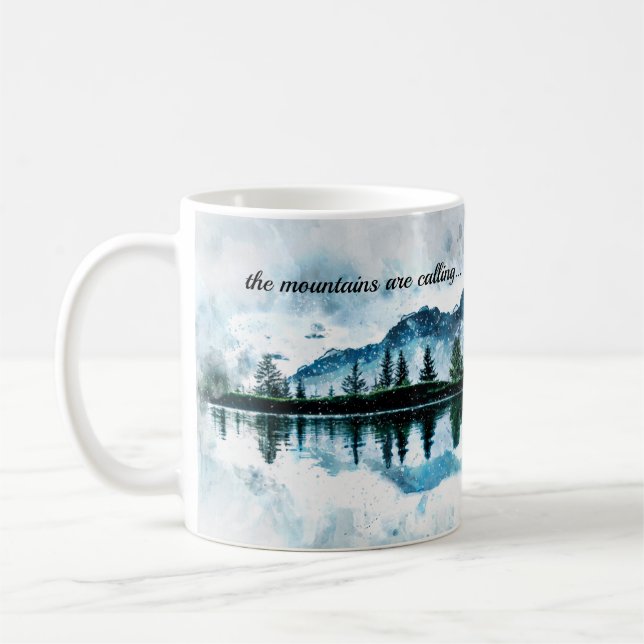 Wasserfarbengebirge Kaffeetasse (Links)
